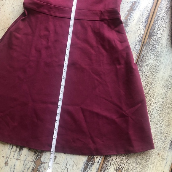 SUNDAY BEST Aritzia Sparrow Dress Fit & Flare Dress Maroon Burgundy S Like New - Picture 7 of 11